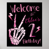 Tweede verjaardag welkomstbord, slecht twee het bo poster (Voorkant)