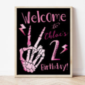 Tweede verjaardag welkomstbord, slecht twee het bo poster