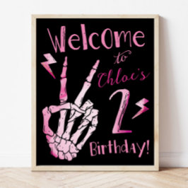 Tweede verjaardag welkomstbord, slecht twee het bo poster