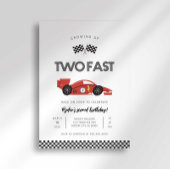 Tweede verjaardagsuitnodiging 'Two Fast' Kaart