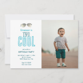 Tweede verjaardagsuitnodiging voor twee leuke kind save the date