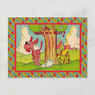 Tweede via een neus briefkaart