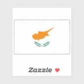 Tweede vlag van Cyprus (1960-2006) Sticker (Vel)