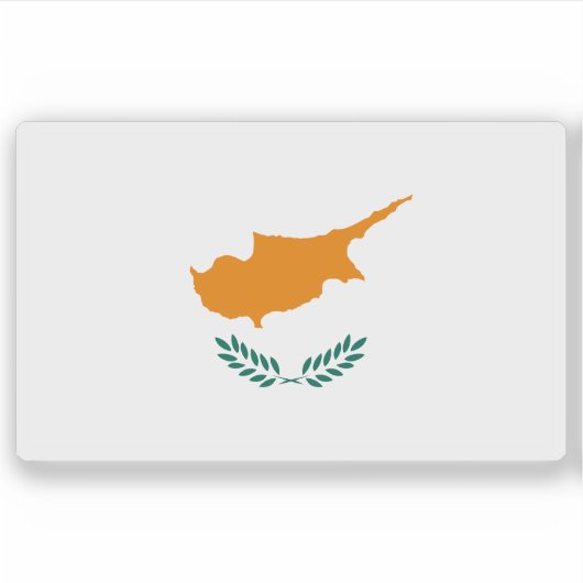 Tweede vlag van Cyprus (1960-2006) Sticker (Voorkant)
