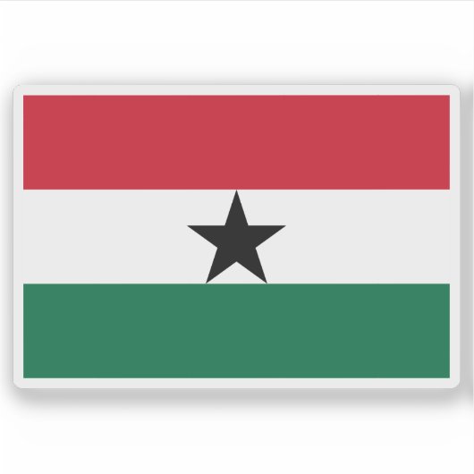 Tweede vlag van Ghana (1964-1966) Sticker (Voorkant)