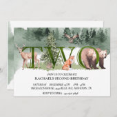 Tweede vogeldag Beer Deer Waterverf Kaart (Voorkant / Achterkant)