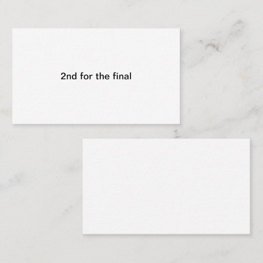 Tweede voor Forth Visitekaartje (Voorkant / Achterkant)