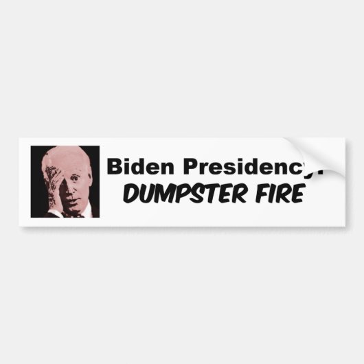 Tweede voorzitterschap: Dumpster Fire Bumpersticke Bumpersticker (Voorkant)