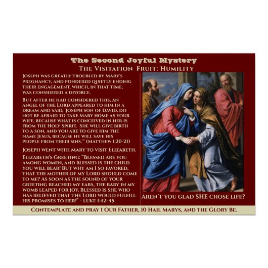 Tweede vreugdevolle mysterie Poster (Voorkant)