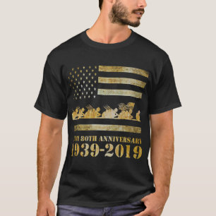 Tweede Wereldoorlog 80ste Jubileum Veteranen D Dag T-shirt
