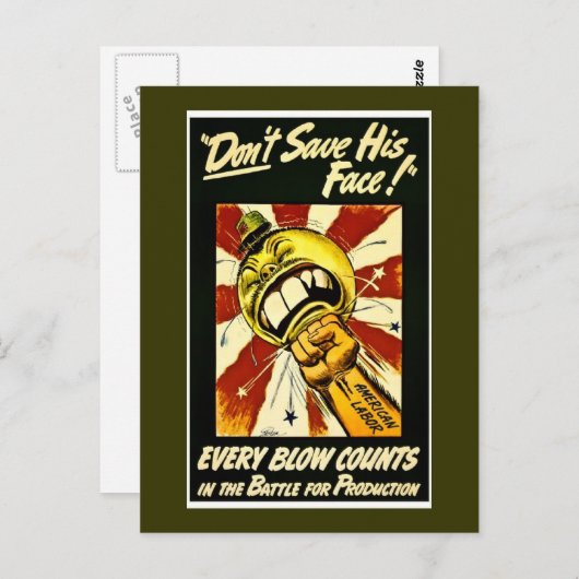 Tweede Wereldoorlog - - Amerikaanse arbeid Briefkaart (Voorkant / Achterkant)