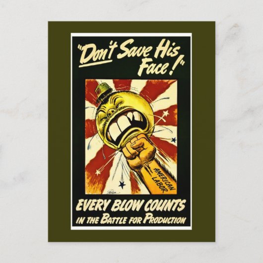 Tweede Wereldoorlog -  - Amerikaanse arbeid Briefkaart (Voorkant)