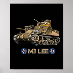 Tweede Wereldoorlog Amerikaanse middelbank M3 Lee Poster