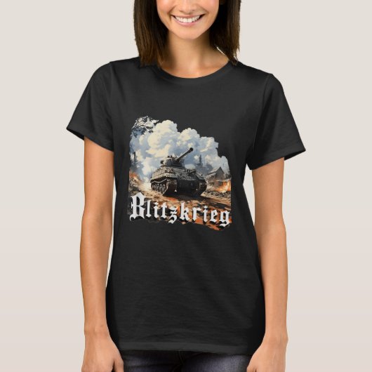 Tweede Wereldoorlog Blitzkrieg T-shirt (Voorkant)