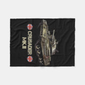 Tweede Wereldoorlog Britse Leger Tank Crusader Mk. Fleece Deken (Voorkant (Horizontaal))