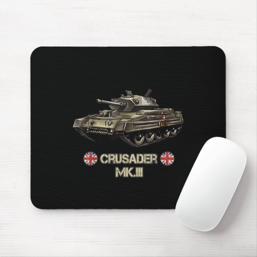 Tweede Wereldoorlog Britse Leger Tank Crusader Mk. Muismat (Met muis)