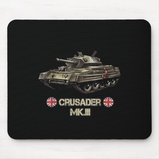 Tweede Wereldoorlog Britse Leger Tank Crusader Mk. Muismat (Voorkant)