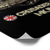 Tweede Wereldoorlog Britse Leger Tank Crusader Mk. Poster (Hoek)