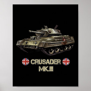 Tweede Wereldoorlog Britse Leger Tank Crusader Mk. Poster