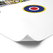 Tweede Wereldoorlog Britse vliegtuigen Poster (Hoek)