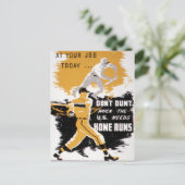 Tweede Wereldoorlog Bunt niet met honkbal Briefkaart (Staand voorkant)