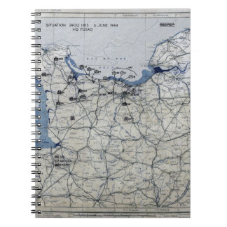 Tweede Wereldoorlog D-Day kaart 6 juni 1944 Notitieboek