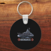 Tweede Wereldoorlog Duitse slagschip Bismarck Sleutelhanger (Voorkant)