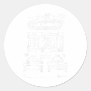 Tweede Wereldoorlog Duitse Tank Panzer 3 WW2 Ronde Sticker