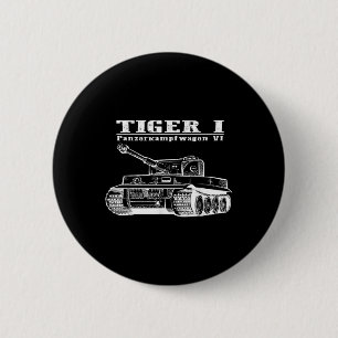 Tweede Wereldoorlog Een Duitse Tank Tiger I Een Pa Ronde Button 5,7 Cm