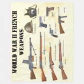 TWEEDE WERELDOORLOG FRANSE WAPENS FLEECE DEKEN (Voorkant)