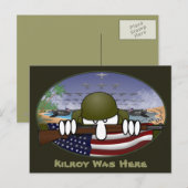 Tweede Wereldoorlog Kilroy Briefkaart 2 (Voorkant / Achterkant)