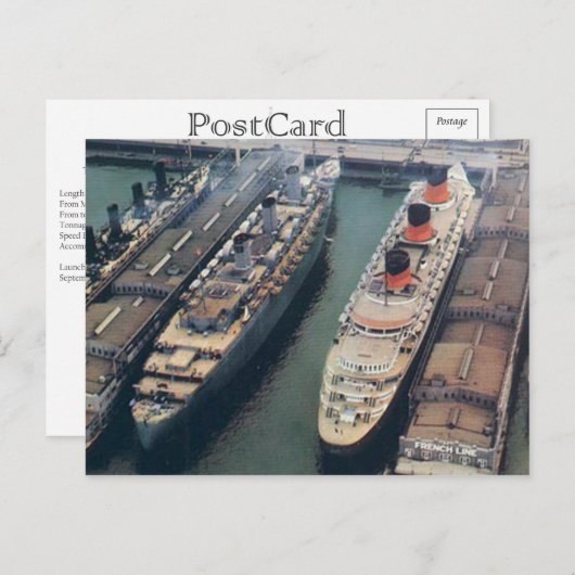 Tweede Wereldoorlog Kleur Briefkaart RMS Queen Mar (Voorkant / Achterkant)