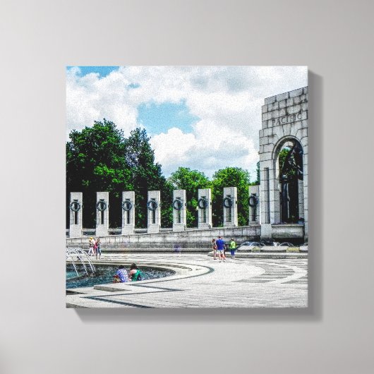 Tweede Wereldoorlog Memorial - Canvas Art Afdruk (Voorkant)
