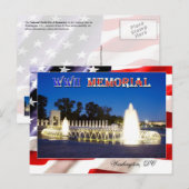 Tweede Wereldoorlog Memorial in Washington, DC 's  Briefkaart (Voorkant / Achterkant)