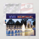 Tweede Wereldoorlog Memorial in Washington, DC 's  Briefkaart (Voorkant / Achterkant)