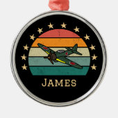 Tweede Wereldoorlog Militaire Fighter War Vliegtui Metalen Ornament (Voorkant)