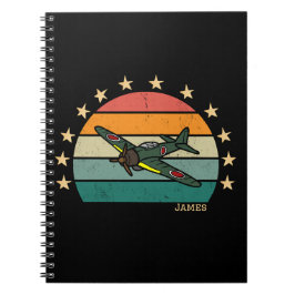 Tweede Wereldoorlog Militaire Fighter War Vliegtui Notitieboek