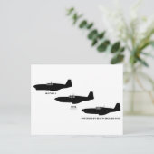 Tweede Wereldoorlog Noord-Amerikaanse P-51 Mustan Briefkaart (Staand voorkant)