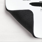  Tweede Wereldoorlog Noord-Amerikaanse P-51 Mustan Muismat (Hoek)