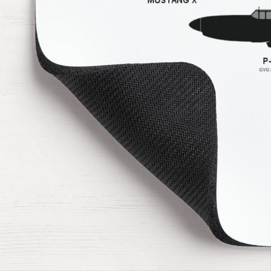  Tweede Wereldoorlog Noord-Amerikaanse P-51 Mustan Muismat (Hoek)