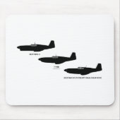  Tweede Wereldoorlog Noord-Amerikaanse P-51 Mustan Muismat (Voorkant)