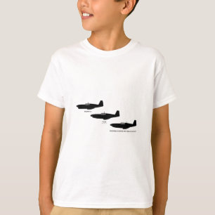Tweede Wereldoorlog Noord-Amerikaanse P-51 Mustan T-shirt