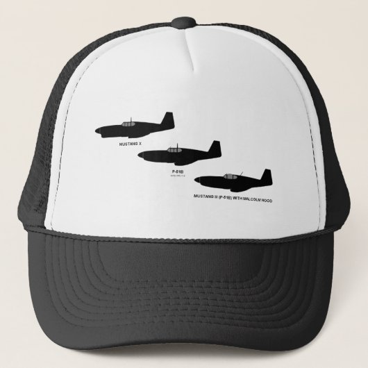  Tweede Wereldoorlog Noord-Amerikaanse P-51 Mustan Trucker Pet (Voorkant)