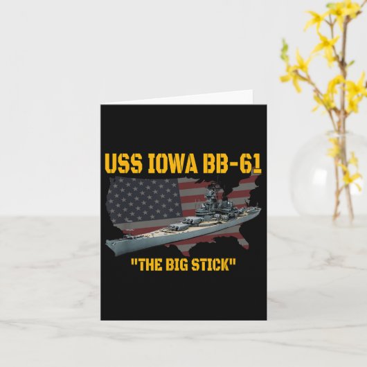 Tweede Wereldoorlog oorlogsschip USS Iowa &amp; WW Kaart (Gele Bloem)