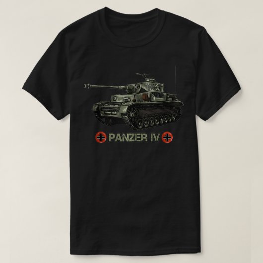 Tweede Wereldoorlog: Panzer IV (4) memorabilia T-shirt (Design voorkant)