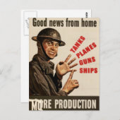  Tweede Wereldoorlog Poster Briefkaart (Voorkant / Achterkant)