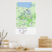 Tweede Wereldoorlog Slag bij de Falaise Pocket Map Poster (Keuken)