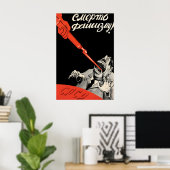 Tweede Wereldoorlog Sovjet Propaganda Poster Dood  (Thuiskantoor)