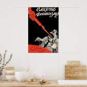 Tweede Wereldoorlog Sovjet Propaganda Poster Dood  (Keuken)