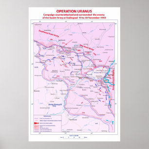 Tweede Wereldoorlog: Stalingrad Operation Uranus Poster